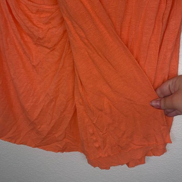 We the Free People Hi Low Tank Top Lagenlook Tangerine Orange - Picture 8 of 8